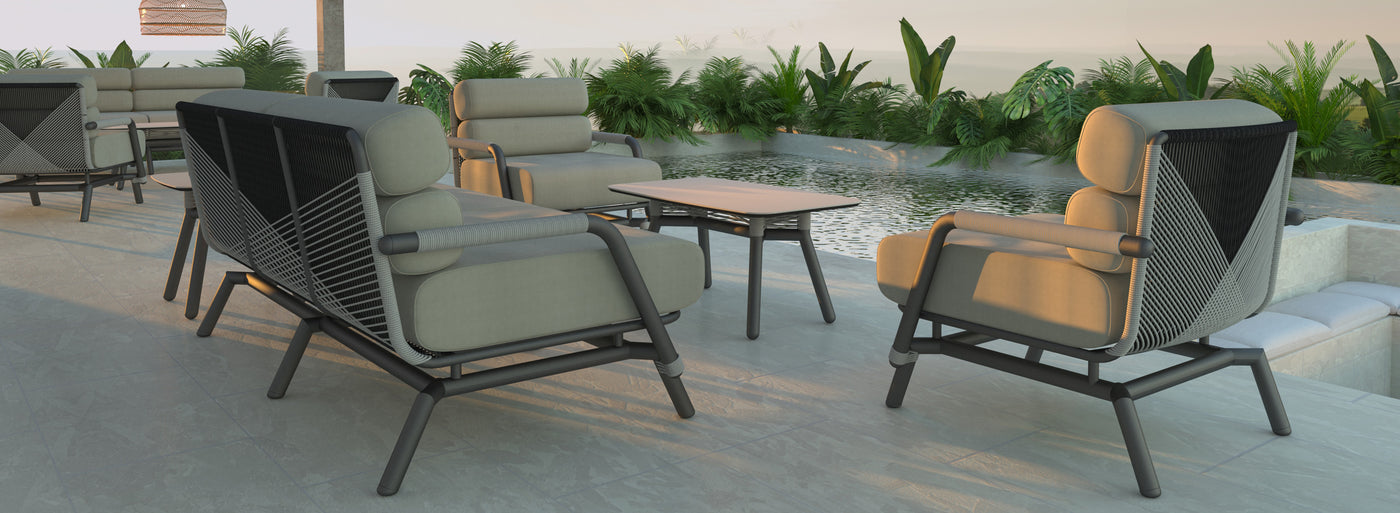 Amazonia Collection of outdoor modern furniture.
