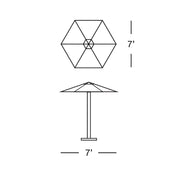 Hexagon Umbrella Classic 7'