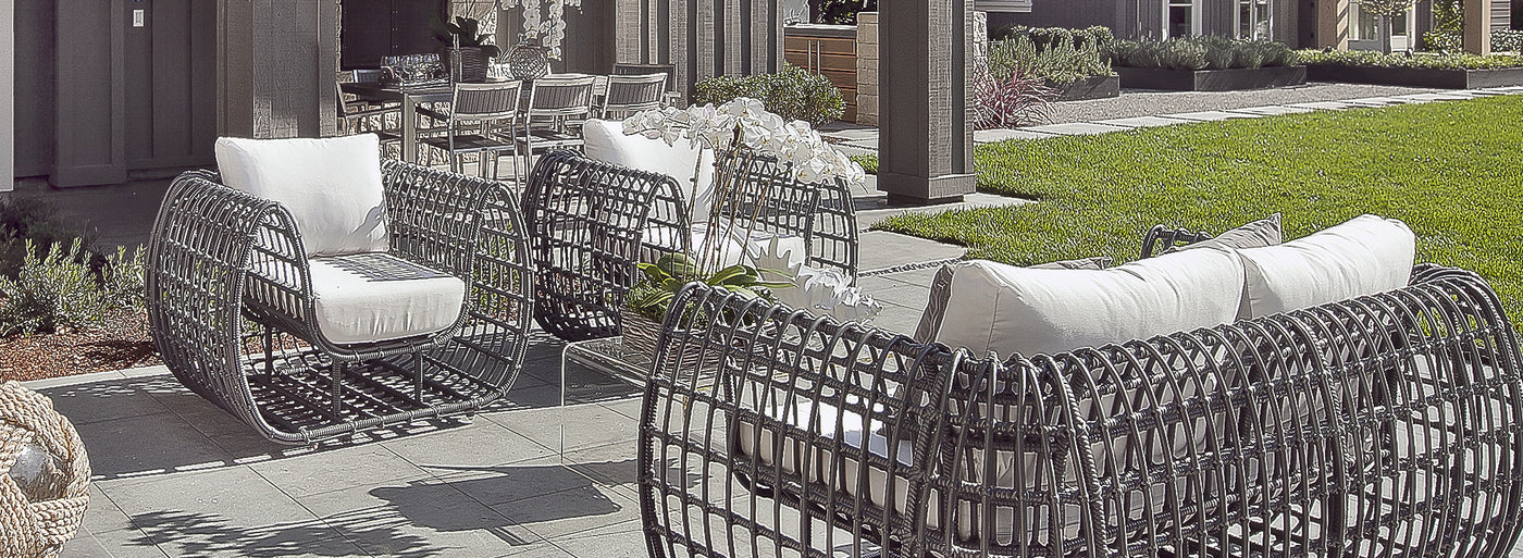 Nest Collection of outdoor furniture.