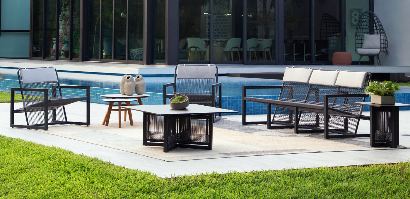 SAWAI Collection of outdoor furniture.