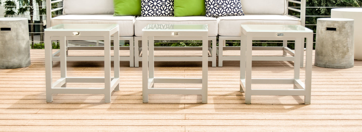 Outdoor side tables by Kannoa.