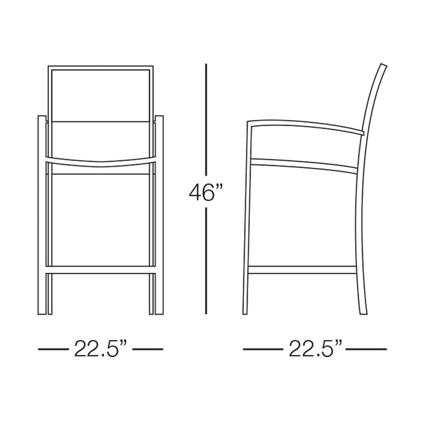 Dominica Barstool with Arms