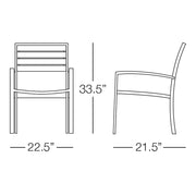 Kannoa Martinique Dining Chair with Arms