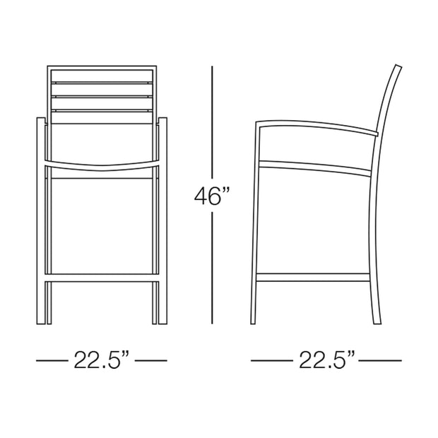 Kannoa Martinique Barstool with Arms