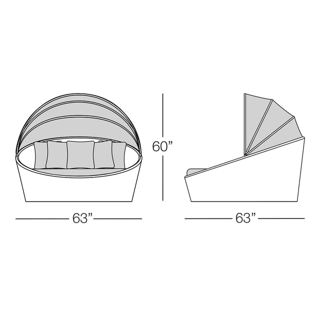 Hallo Round Daybed with Canopy