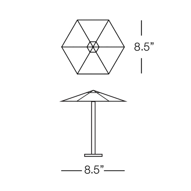 Hexagon Umbrella Classic 8.5'