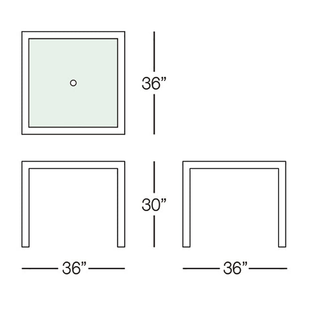 Marbella 36" Square Dining Table