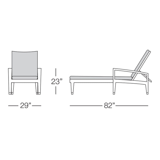 Savannah Chaise Lounge with Arms