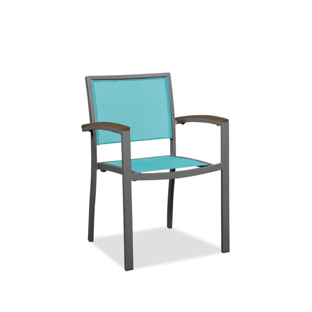 Saint Lucia Dining Chair with Arms - Slate Gray