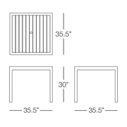 Saint Barts Square Dining Table