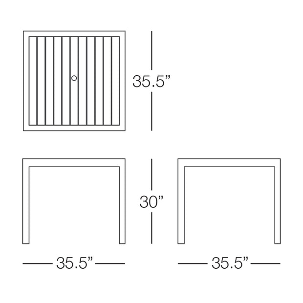 Martinique Square Dining Table