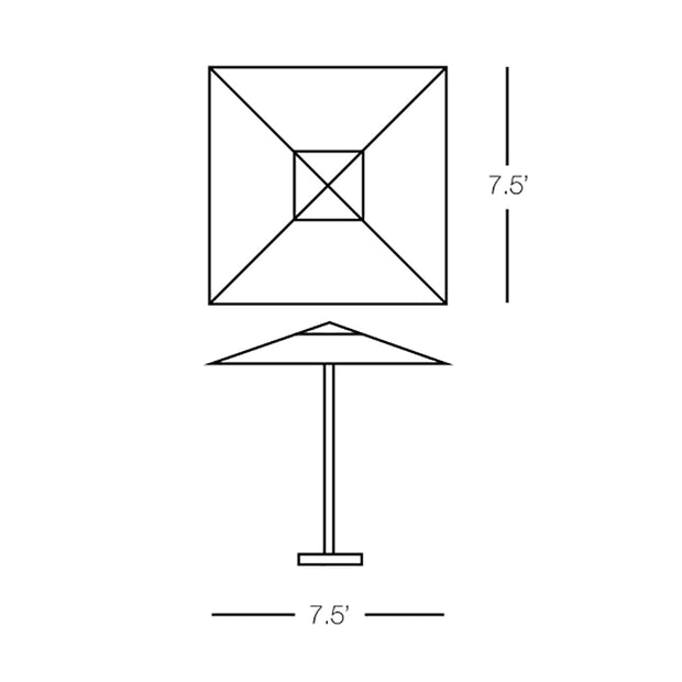 Square Umbrella 7.5"