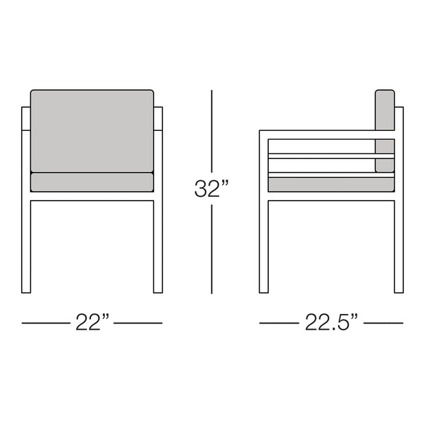 Toledo Dining Chair with Arms