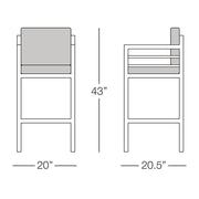 Toledo Barstool w/ Arms